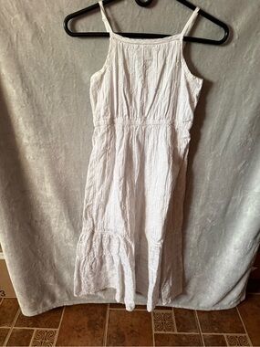 Cat & Jack White Eyelet Maxi Dress with Spaghetti Straps